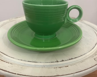 Fiesta Teacup VINTAGE MEDIUM GREEN Fiestaware teacup vintage ceramic