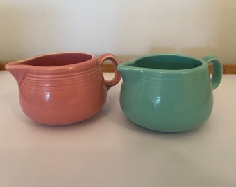 Fiesta individual creamer P86 Seamist OR Rose Fiestaware creamer tea time server