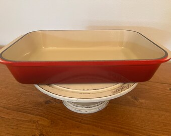 Le Creuset #40 LARGE ROASTING or LASAGNA Cast Iron Pan - Cerise Cherry Red