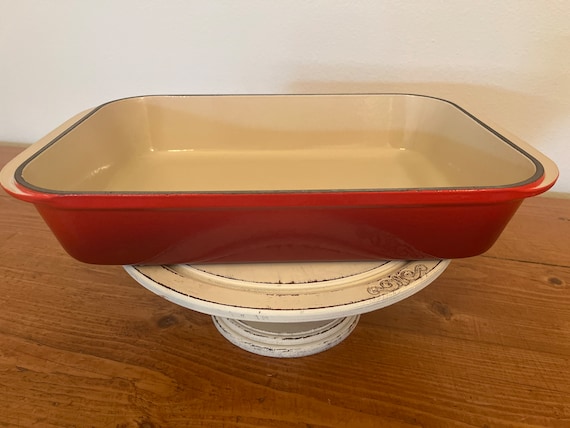 Le Creuset Large Cast Iron ROASTING or LASAGNA Pan Cerise Cherry Red 40 