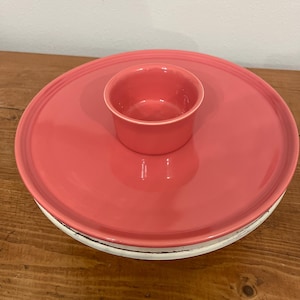 Fiesta 12&quot; FLAMINGO BAKING and SERVING Platter and Ramekin Set Fiestaware Ceramic Serving Tray Bowl Set