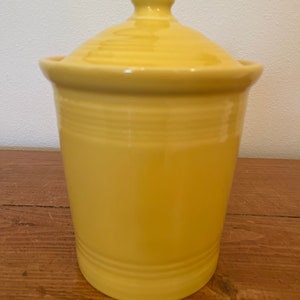 Fiesta MEDIUM 2 Quart CANISTER - SUNFLOWER Yellow Fiestaware Kitchen Canister