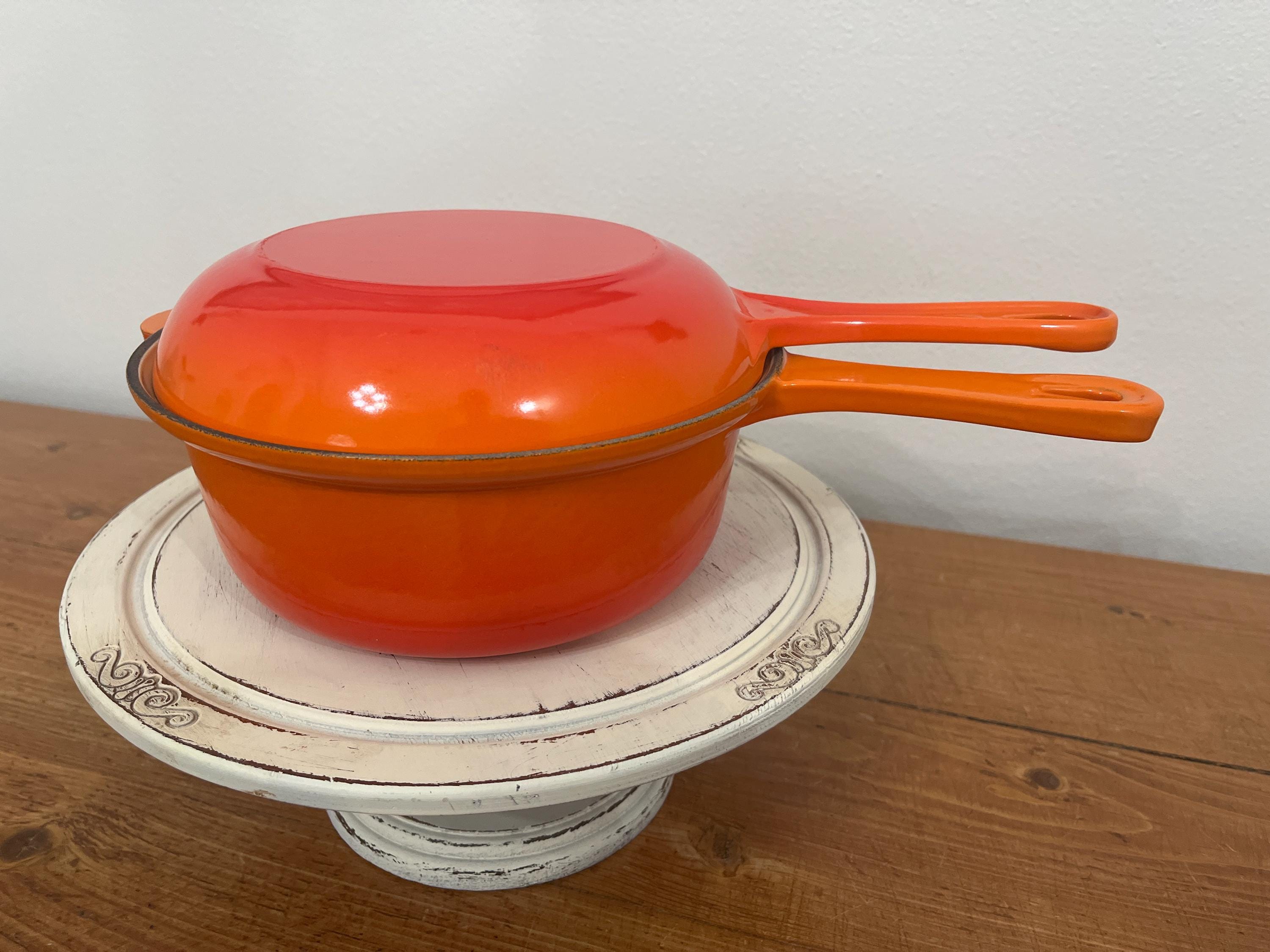 鍋/フライパン LE CREUSET - LE CREUSET 22cm Le Creuset #22 Multifunction Saucepan & Skillet in Flame