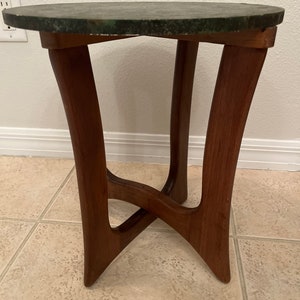 Mid Century Walnut Plant Stand MCM Furniture Side Table