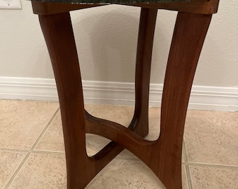 Mid Century Walnut Plant Stand MCM Furniture Side Table