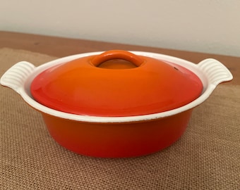 Le Creuset 1960's Heritage Mini Dutch Oven 1 Qt #18 in Flame Orange