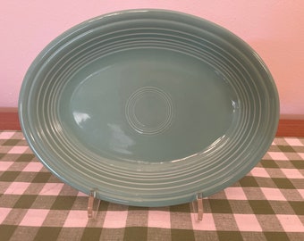 Fiesta P86 SEA MIST Green Medium Oval Platter Fiestaware Oblong Plate