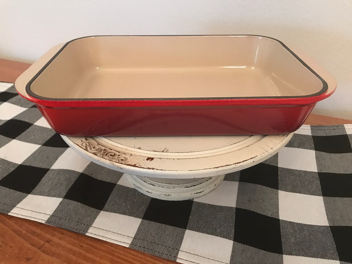 LE CREUSET 2.5 Quart Roasting or Lasagna Pan CERISE 30 New Etsy