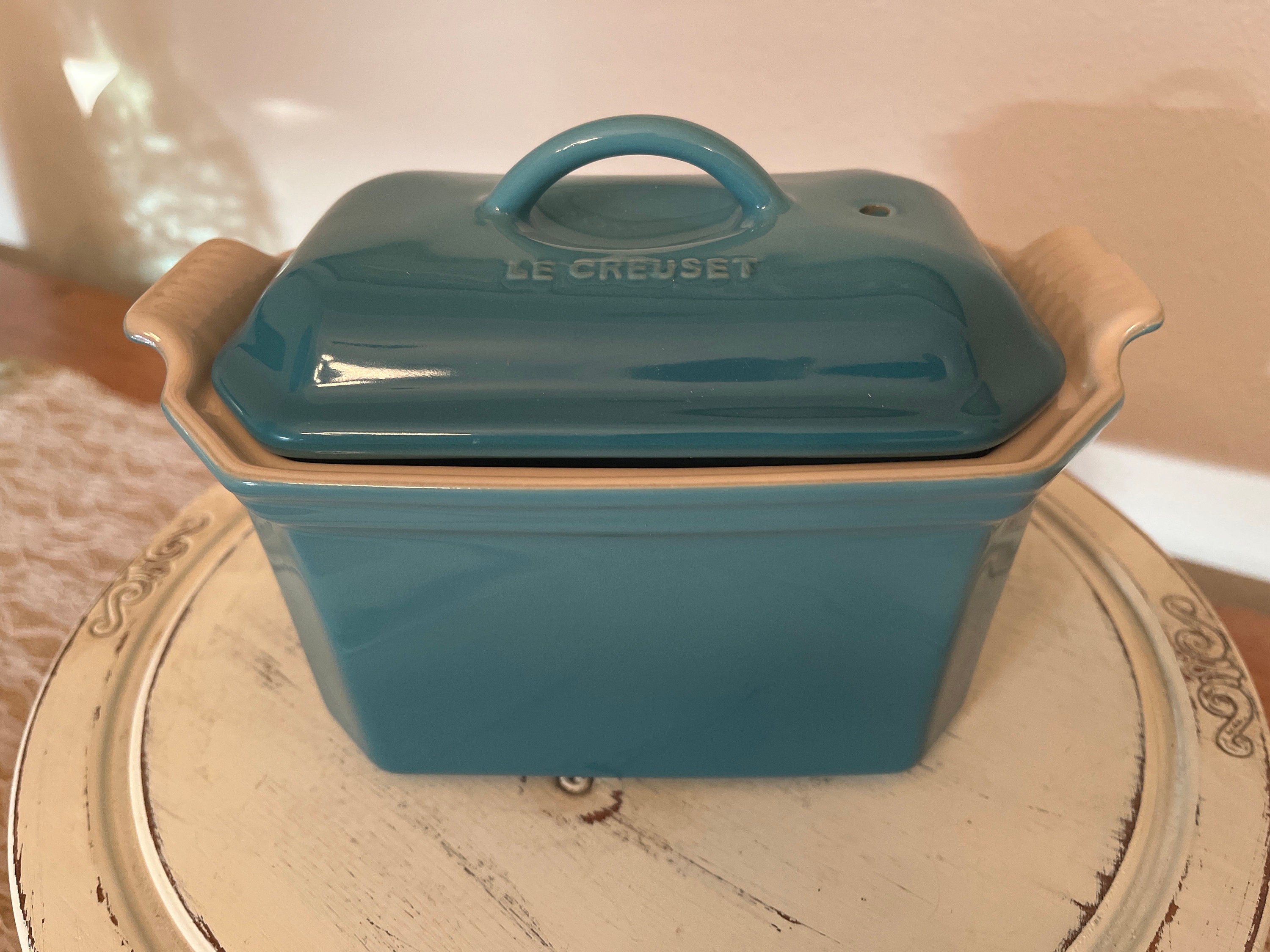 Le Creuset 27 Ounce Heritage TERRINE-CARIBBEAN BLUE New in | Etsy