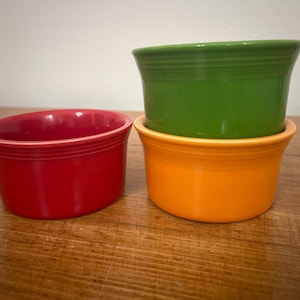 FIESTA 8 OUNCE RAMEKIN in color choice of Cobalt Poppy Scarlet Sunflower Fiestaware Small Bowl Ingrediant bowl