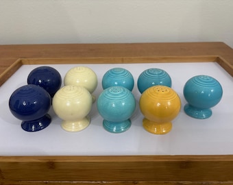 Fiesta Vintage SALT & PEPPER SETS or Singles in Color Choice Fiestaware Salt and Pepper Tabletop Shaker