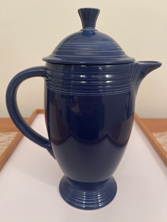 Fiesta Vintage Coffee Server COBALT BLUE Fiestaware Coffee Pot