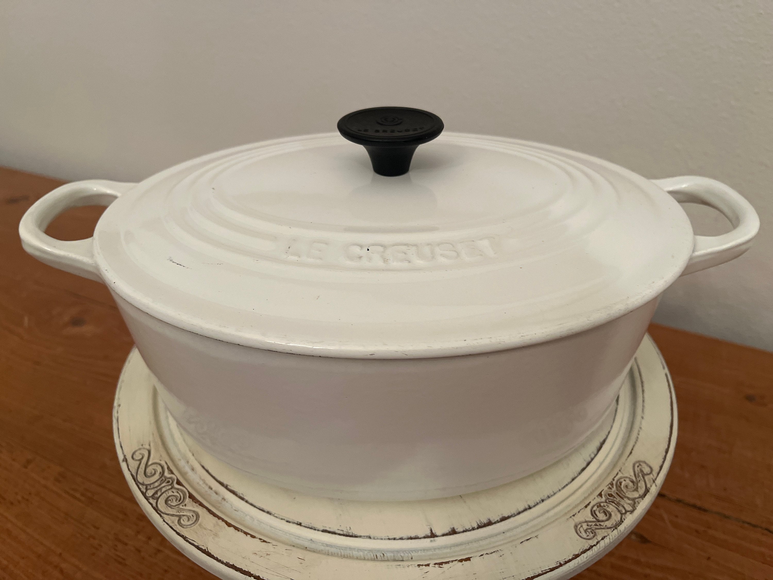 Le Creuset 3.5 Quart Oval Dutch 25 WHITE - Etsy