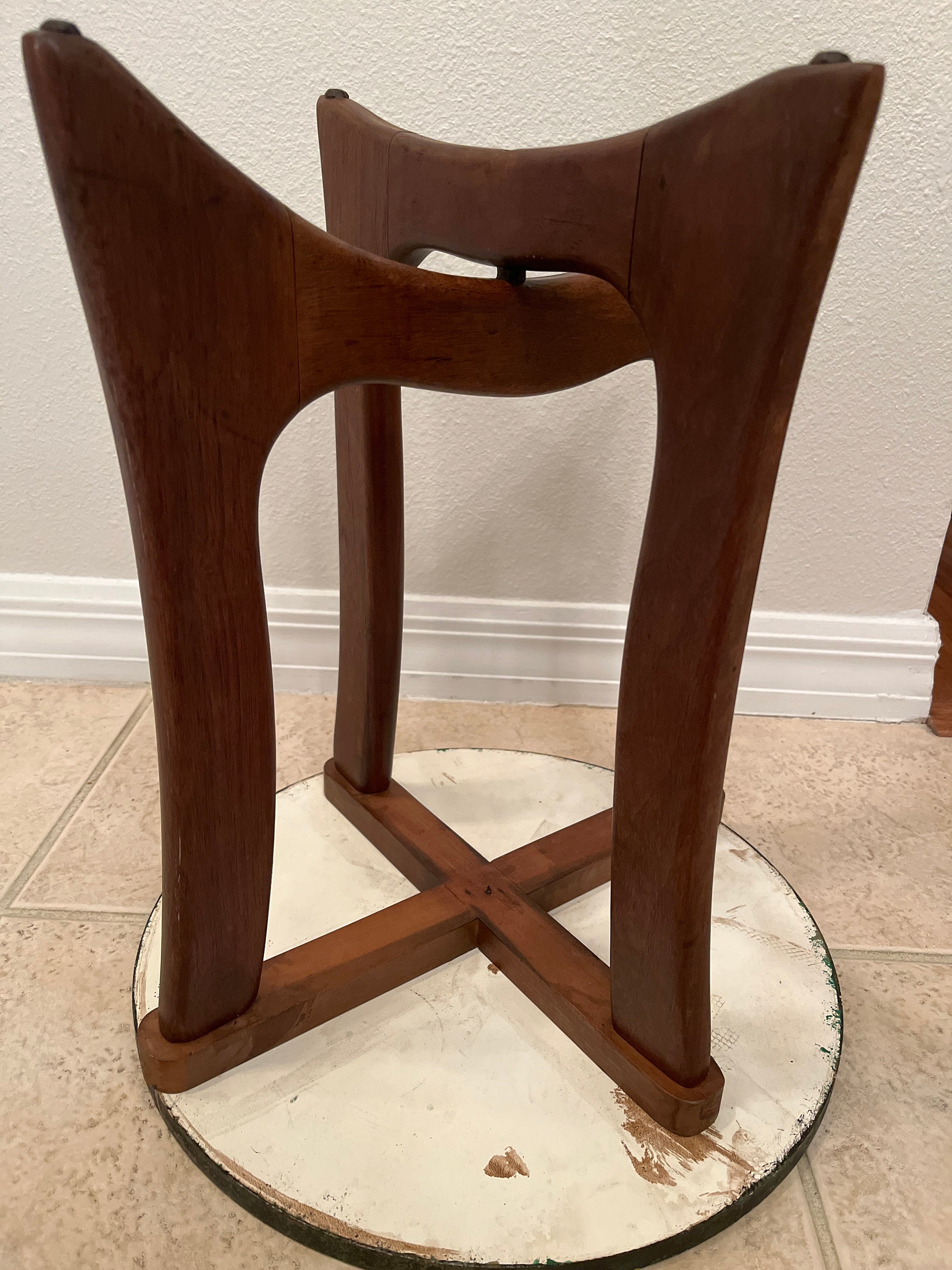 Mid Century Walnut Plant Stand MCM Furniture Side Table - Etsy