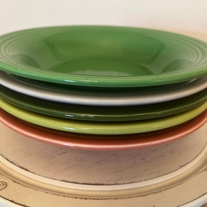 Fiesta Vintage Stacking 9&quot; Rim Soup Bowl aka DEEP PLATE VINTAGE 1950&#39;s Colors Fiestaware
