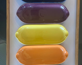 Fiesta P86 Corn Relish Tray Utility Tray in Choice of Colors Fiestaware Corn on the Cob Tray