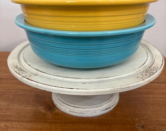Fiesta Vintage 9.5" NAPPY VEGETABLE BOWL in Turquoise or Yellow Vintage Fiestaware Serving Bowl
