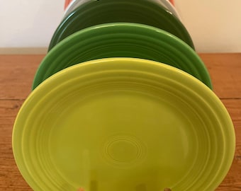 Fiesta 7" VINTAGE SALAD PLATE 1950'S Colors Fiestaware Salad Plate Vintage Ceramic Dishes