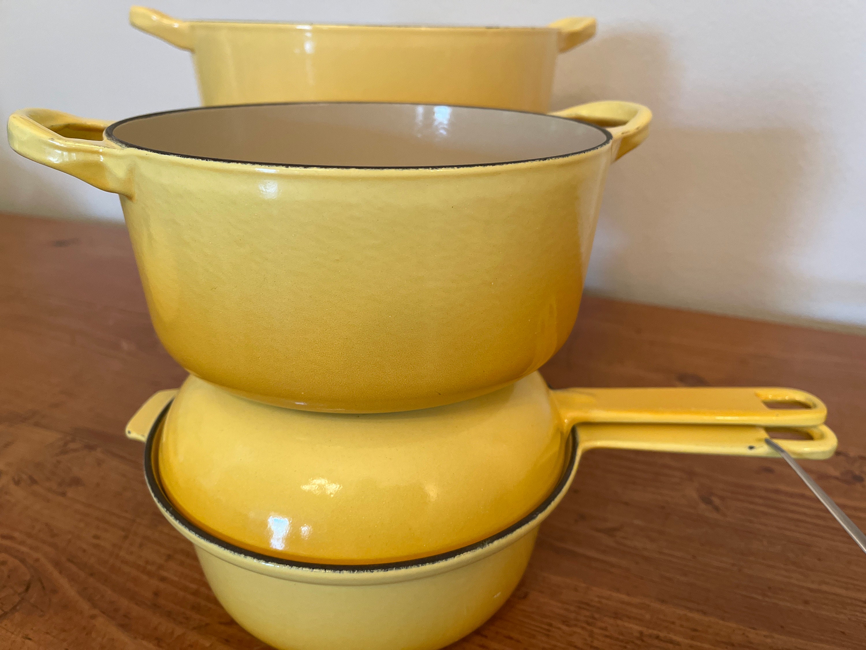 Le Creuset QUINCE HONEY YELLOW 12 Piece Set Etsy