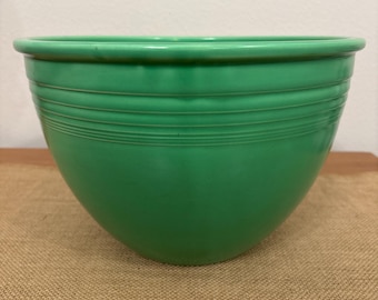 Fiesta Vintage NESTING MIXING BOWL #3 in Green Fiestaware Vintage Pottery Mixing Bowl