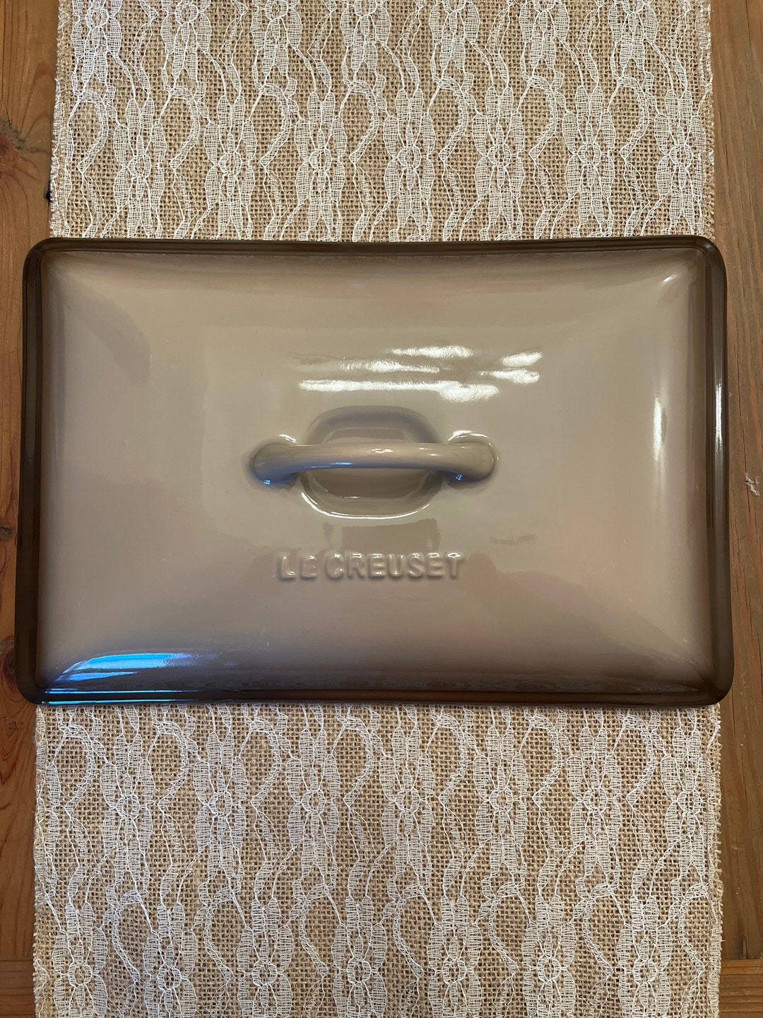 Le Creuset 4 Quart Heritage Rectangular Casserole LID ONLY Etsy