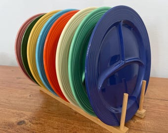 Vintage Fiesta 10" DIVIDED PLATE in Original and 1950's Colors Vintage Fiestaware Grill Plate