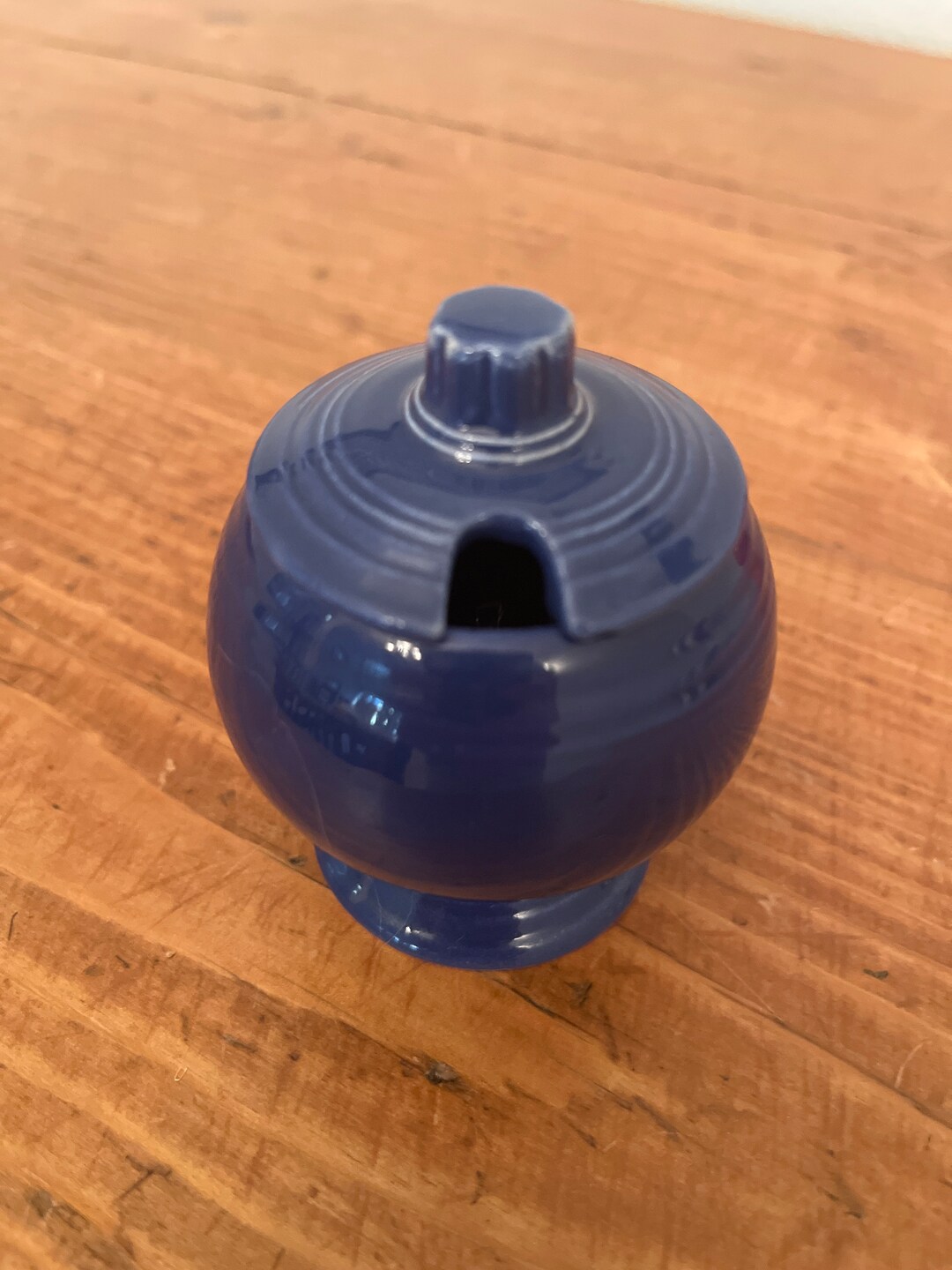 Fiesta Vintage MUSTARD JAR COBALT Etsy