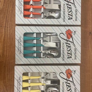 Fiesta SWIRL FLATWARE in Color Choice Fiestaware P86 Rainbow Silverware