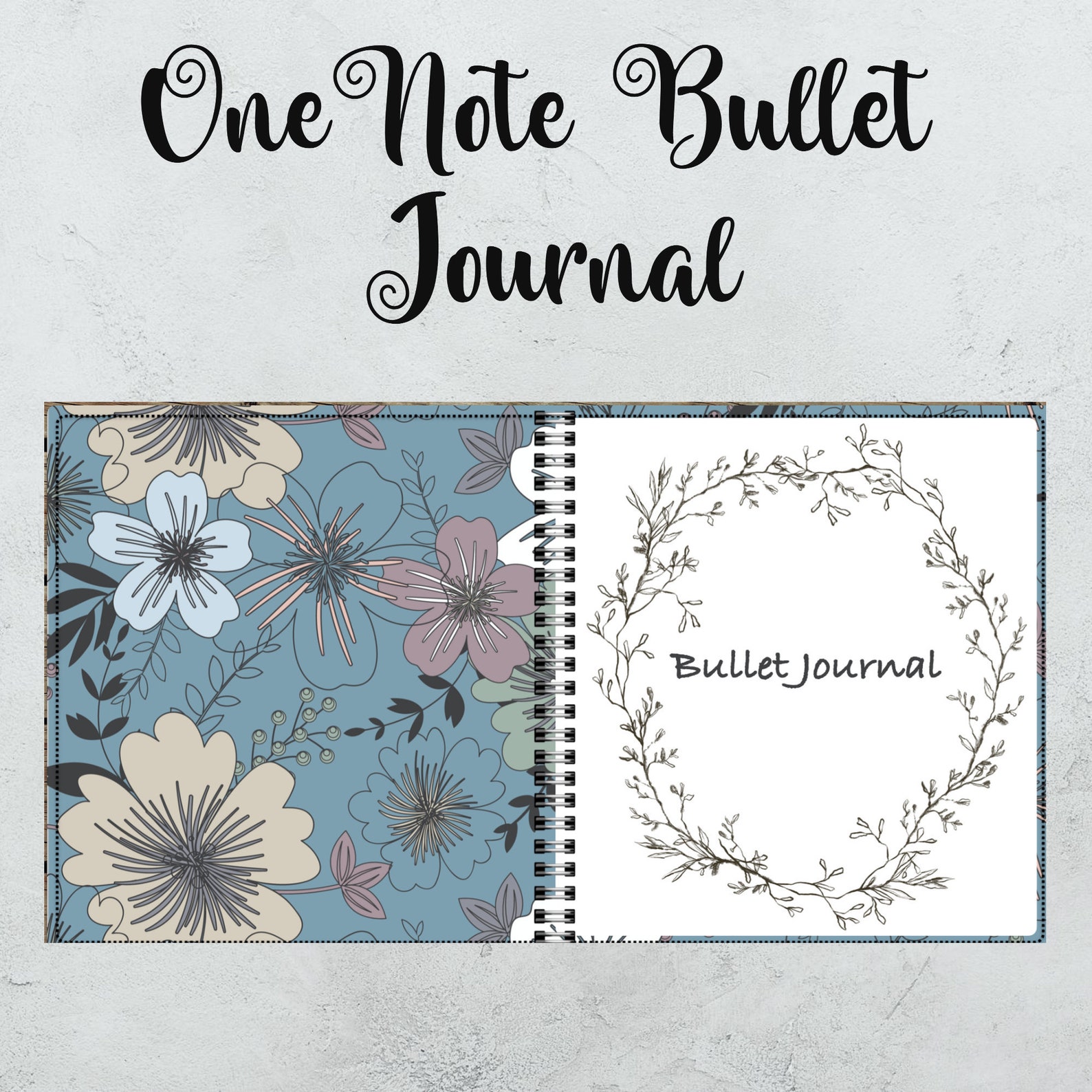 Onenote Floral Bullet Journal Onenote Digital Journal - Etsy Canada