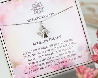 Miscarriage symbolic gift | Bereavement Angel in the Sky Necklace