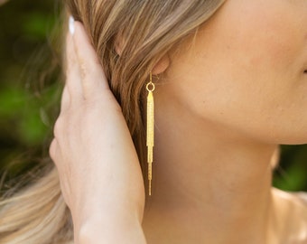 Minimalist Tassel Earrings | Statement Party jewellery | Sterling silver