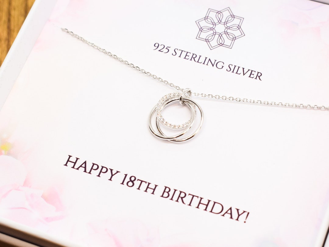 18th Birthday Gift Idea for Her 18th Birthday Silver Necklace for