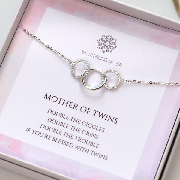 Mum of Twins Necklace | Mothers Day Gift Idea for Twin Mum | New Baby Twins Gift