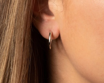 Hoop Earrings 15mm Sterling Silver | Gold Plated