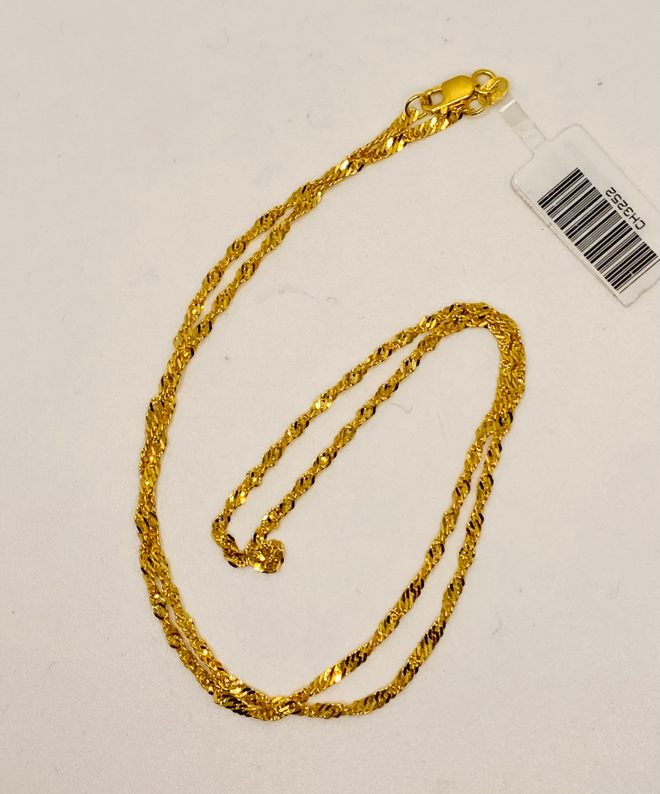 22k gold twisted disco chain 18 Etsy
