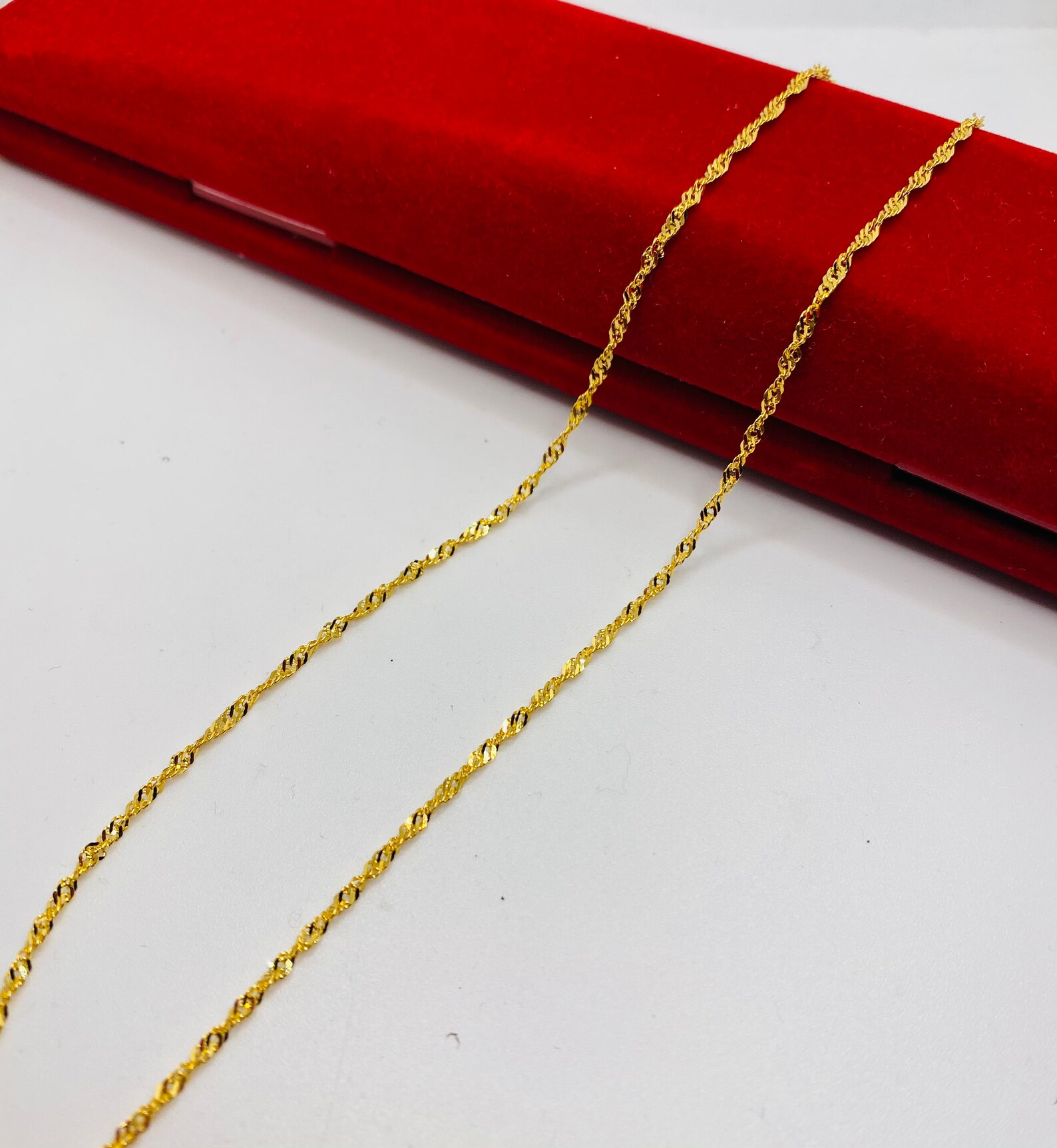 22k gold twisted disco chain 18 Etsy