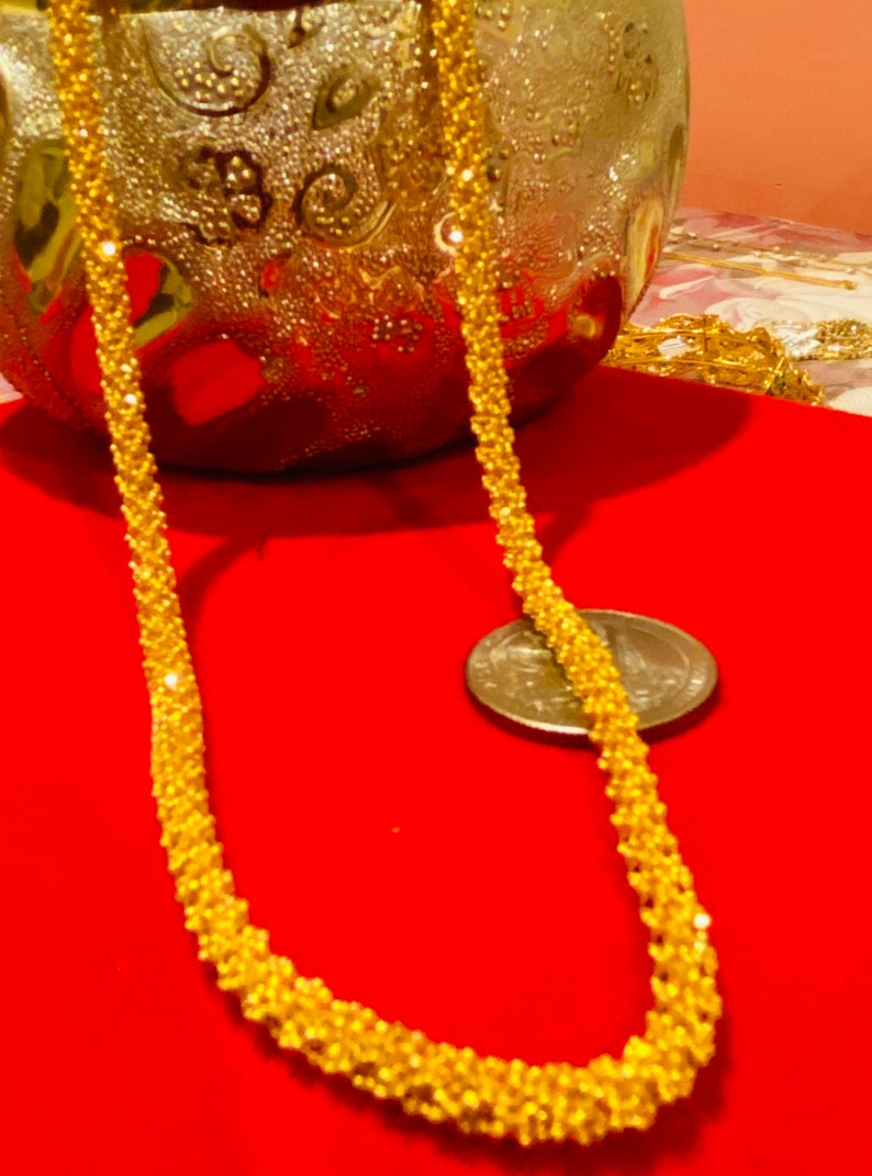 22k solid gold chain Etsy