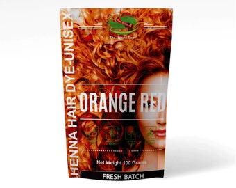 Orange Red Henna For Hair - Natural Hair Color - Chemical Free Hair Color - The Henna Guys