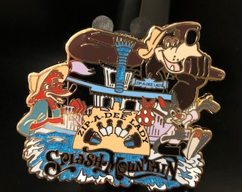 Splash Mountain pin Brer Rabbit, Brer Fox, and Brer Bear with the Zip-A-Dee-Lady Fantasy Pin Boat from Disney&#39;s Splash Mountain