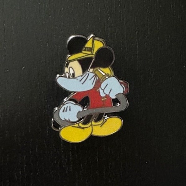 Disney Mickey Mouse in mask pin. Mickey as fireman in mask and gloves fantasy pin!