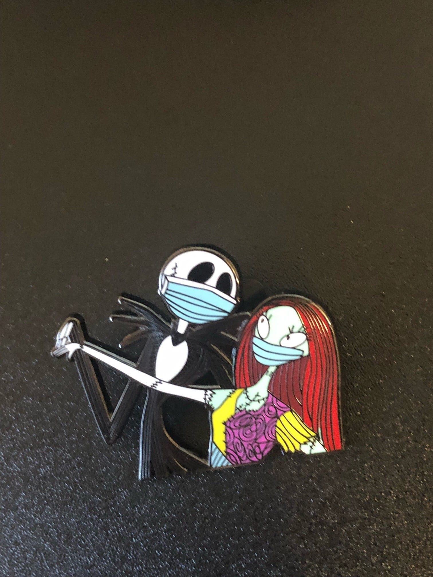 Jack Skellington and Sally in Mask Fantasy Pin!
