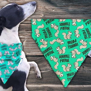 Squirrel Patrol Patch, Squirrel Patrol Dog Tag, Dog Bandana Patches, Dog  Patches for Harness, Funny Dog Patch, Custom Dog Patch, Square 