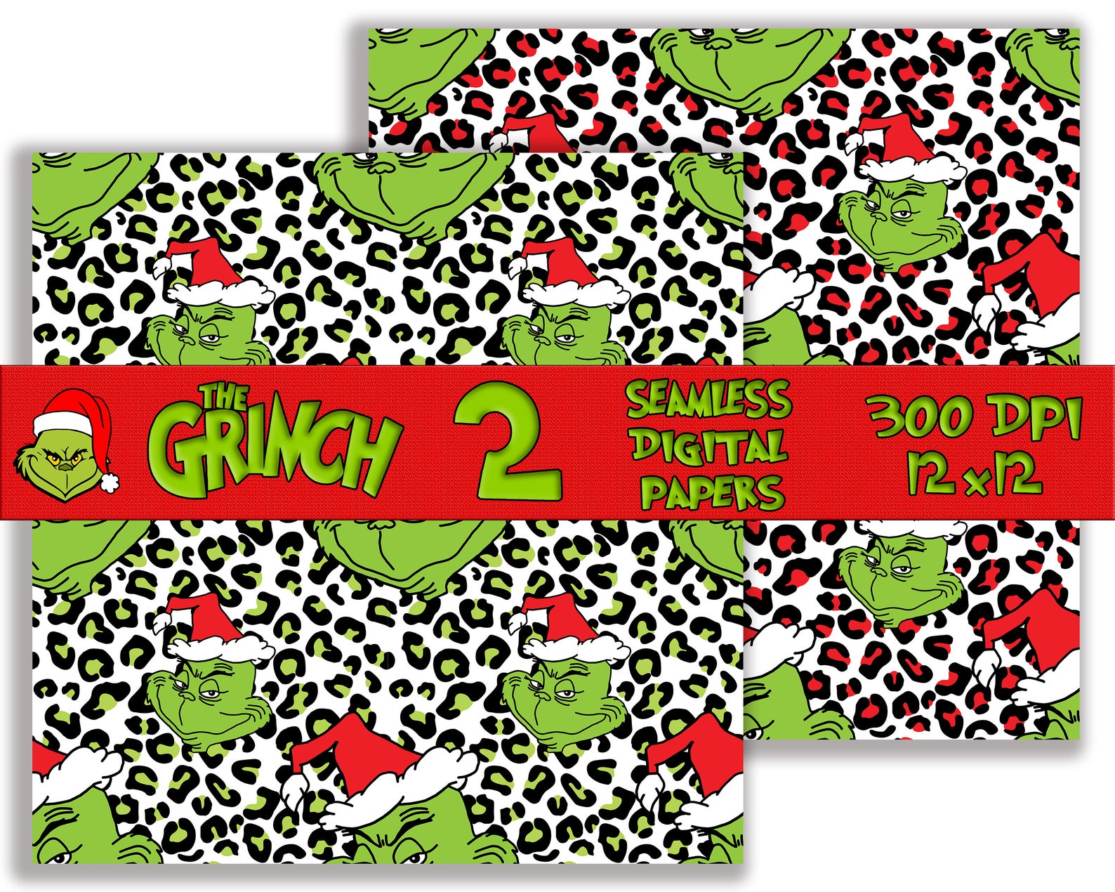Grinch Seamless Digital Paper Digital Paper Grinch Paper - Etsy
