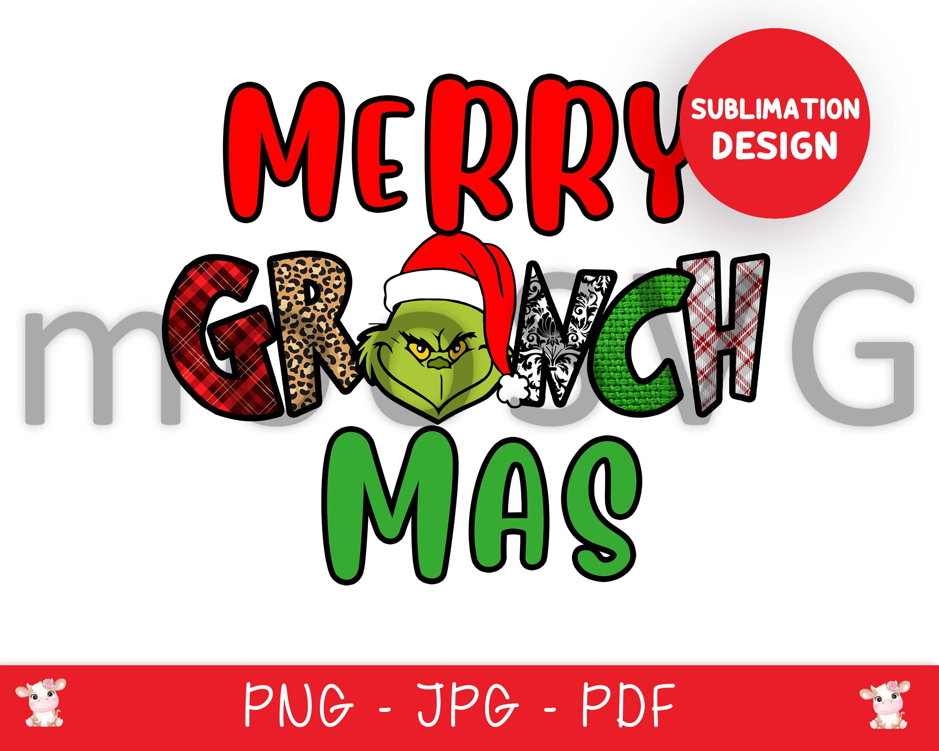 Grinch Sublimation Grinch Iron On Grinch PNG Grinch Design Etsy UK