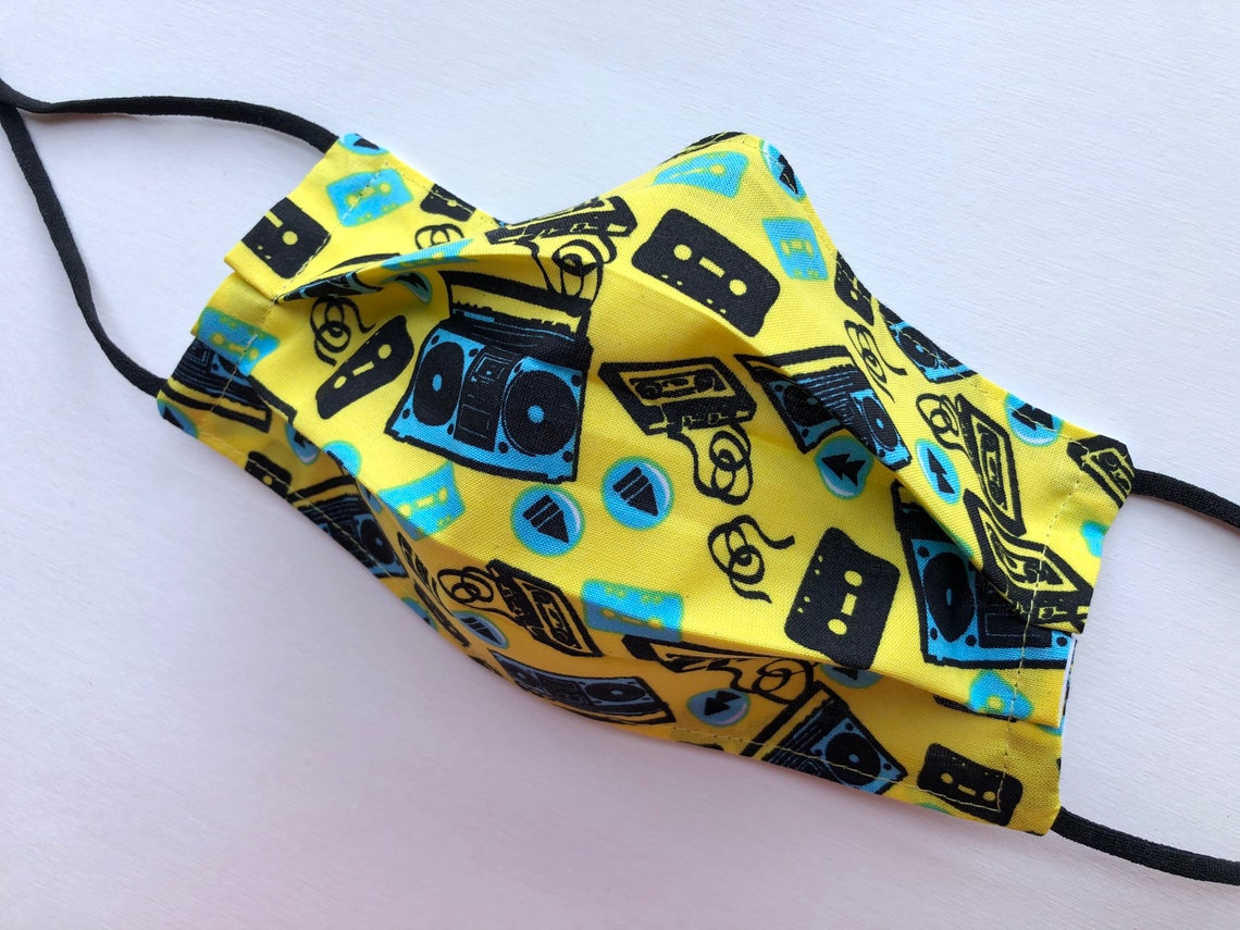 Retro Cassette Mix Tape Face Mask With a Nose Wire & Etsy