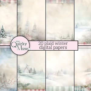 Carta digitale invernale a quadri grunge per i tuoi progetti natalizi, diari di viaggio, sfondi festivi, tecniche miste, paesaggi, uso commerciale
