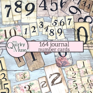 Cijferkaarten voor uw ongewenste dagboek, verfraaiende tags, Pocket Suffer, Digit Collage, Art Book, Scrapbook Supplies