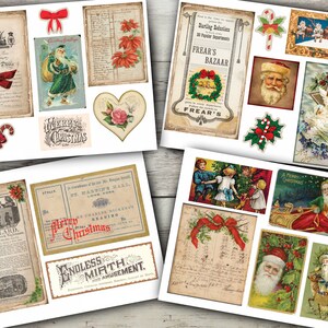 Christmas Ephemera Printable Pack, Junk Journal, Fussy Cuts, Merry ...