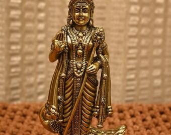 Lord Murugan statue 16.5 cm | Lord Kartikeya idol |  Subrahmanya sculpture