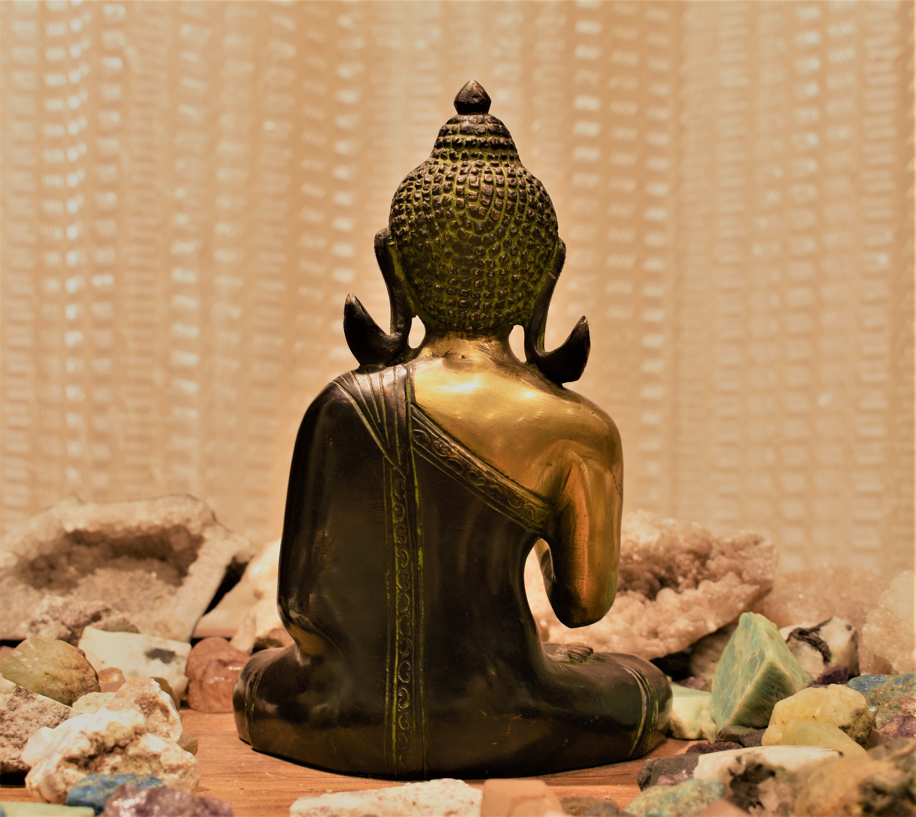 Buddha Statue 8 inches Blessing Buddha Statue Bronze Etsy